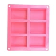 thumbnail image 3 of HomeLife Rectangular Silicone Handmade Soap Mold 6 Cavity Cake Mold 2pcs Non-Stick Cake Mold Chocolate Dessert Molds, 3 of 7