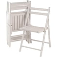 thumbnail image 3 of Winsome Robin Transitional Solid Wood Folding Chair in White (Set of 4), 3 of 10