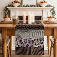 thumbnail image 3 of Animals Printed Striped Cotton Linen Table Runner for Dining Kitchen, Country Leopard Zebra Textured Wedding Outdoor Party Tablerunners, Dresser Scarf Coffee Tablecloth Runners 13x70 Inches, 3 of 8