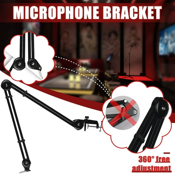 Micrófono Micrófono de condensador Soporte para micrófono Reposabrazos articulado Soporte para micrófono