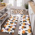 thumbnail image 2 of Halloween Black Cats with Pumpkins and Witch Hats Kitchen Rugs Sets Of 3,Kitchen Runner Rugs Non Skid Washable,Decorative Kitchen Floor Mats for Kitchen,Sink,Laundry,17"x30"+ 17"x47" + 17"x59", 2 of 6