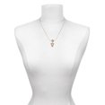 thumbnail image 3 of Delight Jewelry Rose Goldtone Crystal Initial - V - Mia Monkey Charm Necklace, 3 of 4
