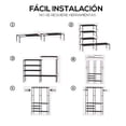 thumbnail image 5 of Perchero de Piso Multifuncional | Organizador de Ropa | Closet Armable | Rack con Ganchos Resistente | Armario para Dormitorio | Acero Inoxidable, 5 of 5