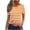 Yellow, variant on GigrtiJin Women's Short Sleeve T Shirts Striped Casual Pullover T Shirts Womens Baggy Round Neck Loungewear Going Out T Shirts