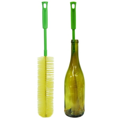 Long Neck Bottle Display Case - Outgeek Kitchen Gadgets Long Bottle Brush Cleaner for Washing Beer Wine Narrow Neck Brewing Bottles