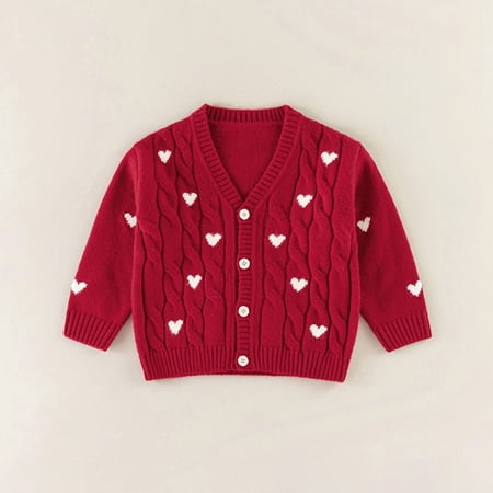 LIUYUNNN Baby Girl Boy Knit Sweater Blouse Pullover Sweatshirt Warm Crewneck Long Sleeve Tops Preemie Baby Girl Sweater, Size 6-7 Years