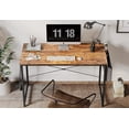 thumbnail image 2 of CubiCubi Computer Desk 55 inch Home Office Desk with Storage Bag, Rustic Brown Finish, 2 of 7
