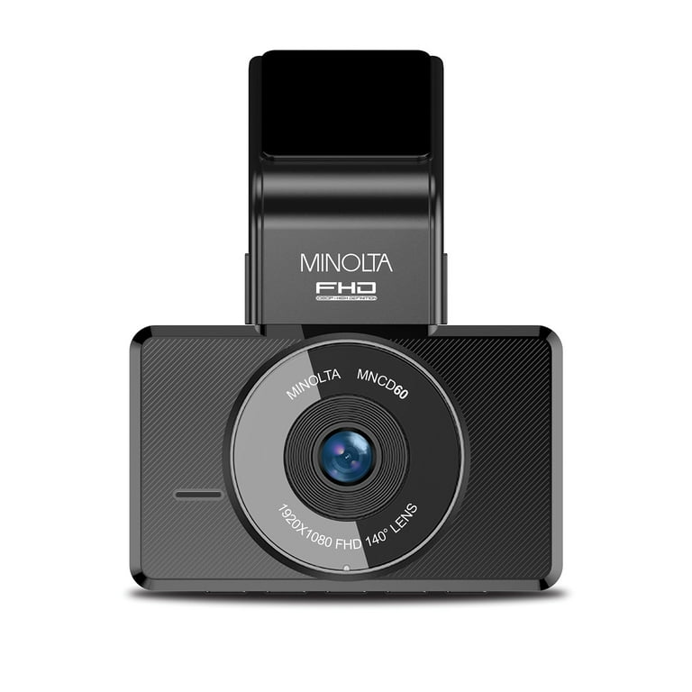 Minolta MNCD410T FHD Front & Rear View Dash Camera with 3-Ch Recording,  Black MNCD410T-BK