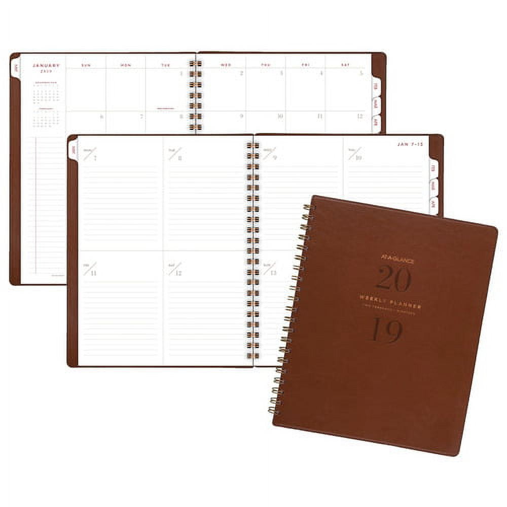 At-A-Glance Signature Collection Weekly/Monthly Planner, Gray Professional - Julian Dates - Daily, Weekly, Monthly - 1.1 Year - January 2022 till January 2023 - 1 Week, 1 Month Double Page Layout - 8