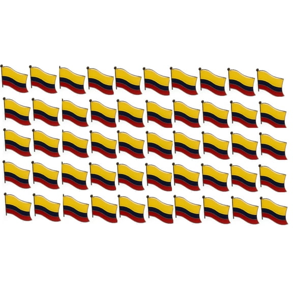 Pack of 50 Colombia Flag Lapel Pins, Colombian Pin Badge