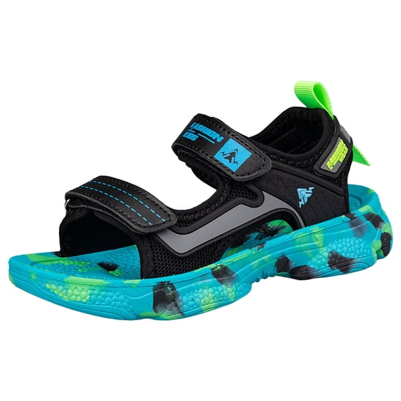 Staki Kids Hiking Sandals Boys Water Sandals Outdoor Hiking Adjustable Strap Sport Sandals(Sky Blue,11.5 Little Kid)