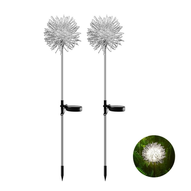 Lámpara solar para jardín, diseño de diente de león para exteriores, para decoración de balcones y césped.