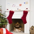 thumbnail image 6 of Cable Knit Christmas Stockings, 18 Inch Diamond Pattern Hanging Stocking, Indoor Outdoor Festive Christmas Decorations for Fireplace Mantel, Christmas Tree, Storage Candy and Christmas Holiday Gifts, 6 of 7