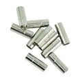 thumbnail image 4 of 10 Set Silver Leather Glue In Bayonet Push Jewelry Closure DIY Tube Clasp Jewelry Making 20X7MM, 4 of 9