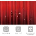 thumbnail image 5 of Red and Black Shower Curtain 60Wx72H Inch Modern Men Cool Simple  Bright Abstract Asian Dark Oriental Gradient Stripe Bathroom Decor Fabric Polyester Waterproof 12 Pack Hooks, 5 of 11