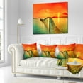 thumbnail image 3 of Designart Fabulous Sunset Panorama - Photography Seascape Throw Pillow - 18x18, 3 of 5