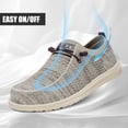 thumbnail image 2 of LARNMERN Steel Toe Shoes Men Slip On Lightweight Comfortable Lounging Walking Sneakers Steel Toe Loafers Champagne Gold 8.5, 2 of 6