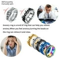 thumbnail image 3 of Titanium Steel Rotatable Chain Rings Men Women Stress Ring For Anxiety Couple Jewelry 8mm Corkscrew Rings Multifunctional Gift 1065 7, 3 of 6