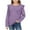 Purple, variant on Eltusu Girls Tops, Pullover Crew Neck Ruffle sleeve Solid Color Tee with Long Sleeve Light Blue Size 10 T