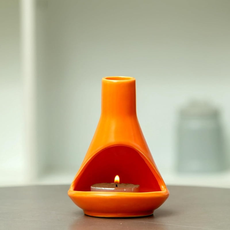 Palo Santo Holder - Handmade Ceramic Incense Burner Stand for Sage, Smudging and Meditation (5.51 x 4.52 Inch)Orage