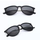 thumbnail image 5 of Gafas de sol estilo retro clásicas con protección UV4, gafas de sol para playa Negro brillante, 5 of 8