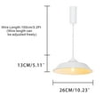 thumbnail image 3 of KAYYELAMP White Metal Lampshade H Type Track Light 3.2 Ft Adjusted Cord E12 Base Minimalist Design Track Lamp for Kitchen Stairs Home(No Bulb, Track), 3 of 7