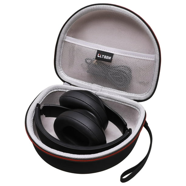 Funda para auriculares LTGEM compatible con auriculares Bluetooth supraaurales Beats Studio Pro/Beats Solo 4/Beats Studio 3/Beats Solo 3/Beats Solo 2 y TOZO HT2, negro+gris