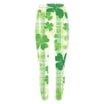 thumbnail image 4 of lcziwo Back Packs Sales for School, St Patricks Day Leggings for Women Casual Stretchy High Waisted Yoga Pants Trendy Shamrock Print Running Leggings Full Length Tight Trousers Multicolor L, 4 of 7