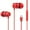 Red, variant on Wired Earbuds Stereo with Volume Control with Foldable Arm Design Noise Isolating In-Ear Headset Travel Ready Kit Black Premium Royal Series Limited Platinum Release Black