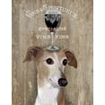 thumbnail image 2 of Fab Funky 20x24 White Modern Wood Framed Museum Art Print Titled - Dog Au Vin Greyhound, 2 of 4