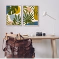 thumbnail image 2 of Stupell Industries Tropical Bohemian Plant Leaves Graphic Art Gray Framed Art Print Wall Art, Set of 2, Design by Victoria Barnes, 2 of 7