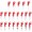 21 piece set, variant on Pin Extractor Tool Set for Automotive Terminal Service with Metal Tips and Red Handles for Tight Connector Access Work