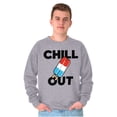 thumbnail image 5 of Retro Chill Out Food Pun Popsicle Sweatshirt for Men or Women Brisco Brands S, 5 of 6
