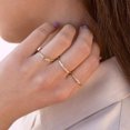 thumbnail image 2 of Womens Personalised Diamond Set Ring Minimalist Gold Silver, 2 of 4