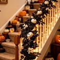 thumbnail image 4 of Clearance! Halloween Garland Lighted Dark Vine with Mini Pumpkins Berries for Mantle Fireplace Door Frame Indoor Outdoor Spooky Party Home Decoration Holiday Festival Illuminated Decor, 4 of 8