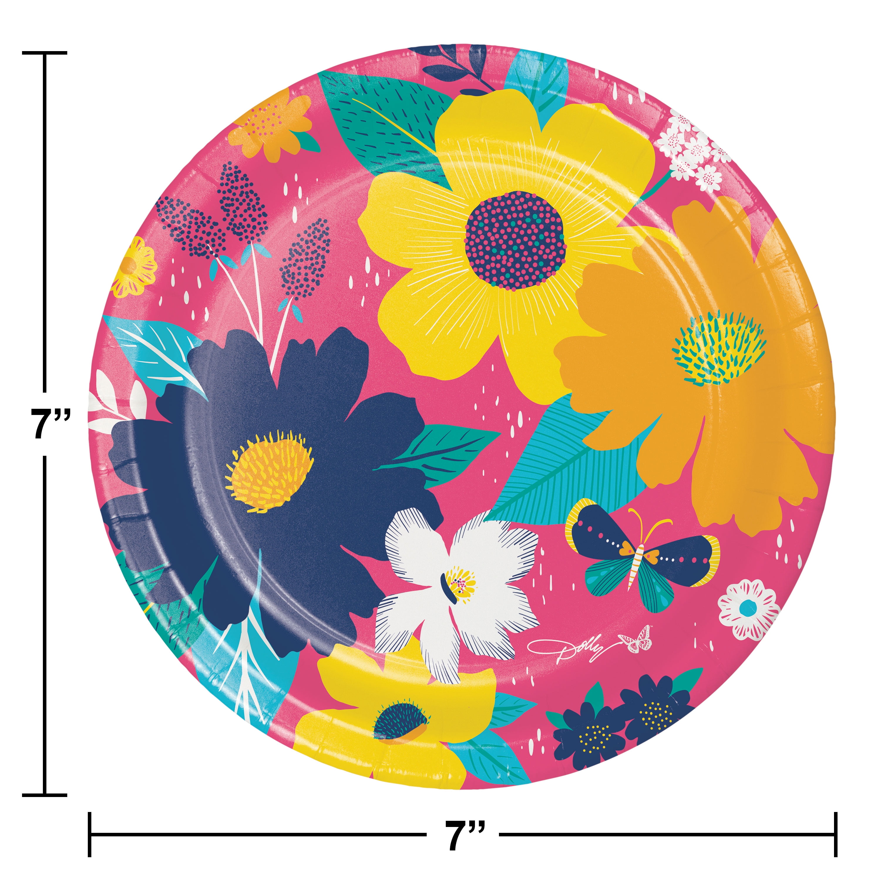 Dolly Parton Celebrate Floral Paper Plates 96 ct