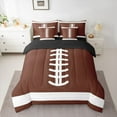thumbnail image 2 of Castle Fairy Boys Girls Football Print Bedding Comforter Set 7pcs,Sport Theme Queen Bedding Sets Super Cozy,Ball Gamer Queen Sheet Sets,Ultra Soft Home Decor,Reversible, 2 of 8