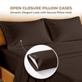 thumbnail image 6 of SGI Bedding 600 TC Full-XL Size 4 Pc Sheet set - 100% Egyptian Cotton Sheets Sateen Weave, Breathable, 15" Deep Pocket, Hotel Luxury Soft Bed Sheets, Chocolate, 6 of 7