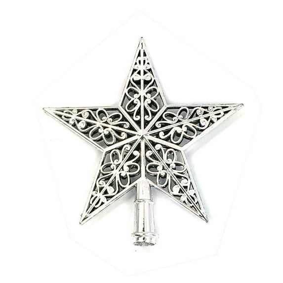 Secret night Christmas Tree Top Star Tree Star Five-Pointed Star Three-Dimensional Hollow Plastic Five-Pointed Star for Christmas Decorations