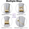 thumbnail image 4 of Magnetic Curtain Tiebacks- ( Gold Bright ) Strong Modern Upgrade 2021 Drape Tie Backs Decorative Twisted Handmade Rope Holdback for Window Draperies ( Gold Bright ), 1 pair ( 2 pack ) (CK33), 4 of 5