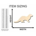 thumbnail image 2 of Unfinished Wood Otter Shape - Animal - Craft - up to 46" DIY 5" / 1/8", 2 of 3