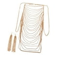 thumbnail image 1 of Cadena para el cuerpo para mujer, cadenas para sin mangas, traje moderno, cadena para el pecho en capas para fiesta de boda, danza del Pendientes de cadena para el cuerpo, 1 of 10