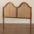 thumbnail image 4 of Bowery Hill Modern Rattan King Size Arched Headboard in Walnut, 4 of 8