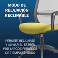 thumbnail image 4 of Silla de Oficina Ergonómica Deli Secretarial Giratoria Altura Ajustable Malla Elástica Color Verde, 4 of 9
