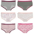 thumbnail image 4 of XOXO Girl's Cotton Panties 6 Pack - Maroon & Pink Superstar - Large 10/15, 4 of 18