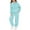 Light Blue, variant on HUANBAI Girls Long Sleeve Hooded Pullover And Jogger Pants Outfit Soft Casual Two Piece Comfy Tracksuit For Big Kids Youth Toddler Playwear Loungewear Girls Clothing Set 5-6 Years