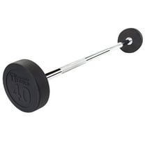 Body Solid Tools - SBB40 Rubber Coated Fixed Straight Barbell, 40lb