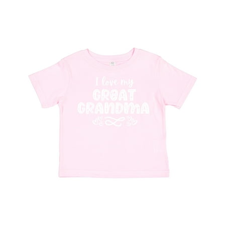 

Inktastic I Love My Great Grandma with Hearts Gift Toddler Boy or Toddler Girl T-Shirt