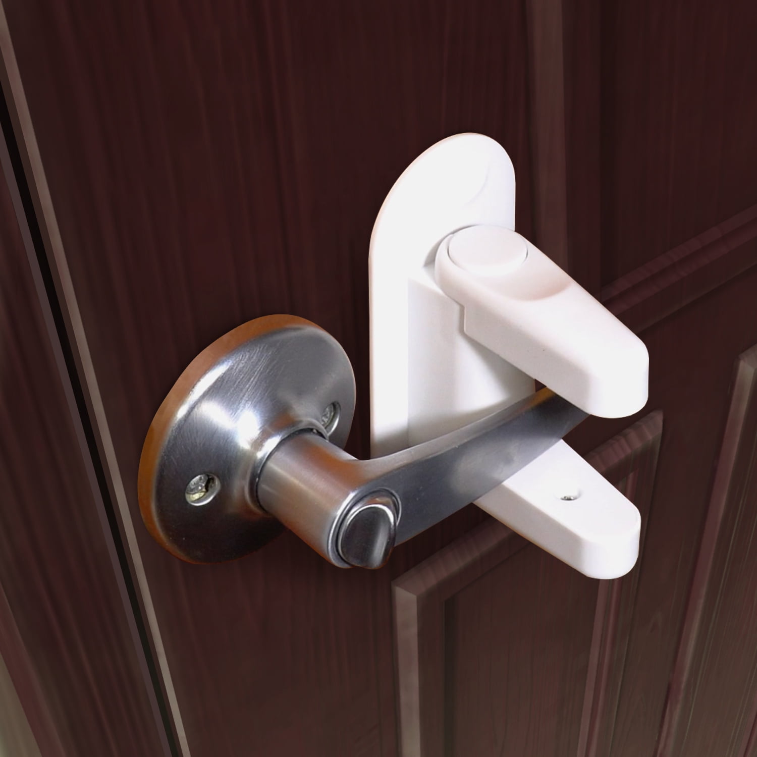 Baby Door Lever Lock Child Toddler Proof Safety Doors Handles 3M-Adhesive 4 Pack 