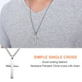 thumbnail image 3 of crativent Cross Necklace Fashionable Individual Wear-resistant Comfortable Lightweight New-style Unique Design Distinctive Chain Steel Color 1Set, 3 of 6
